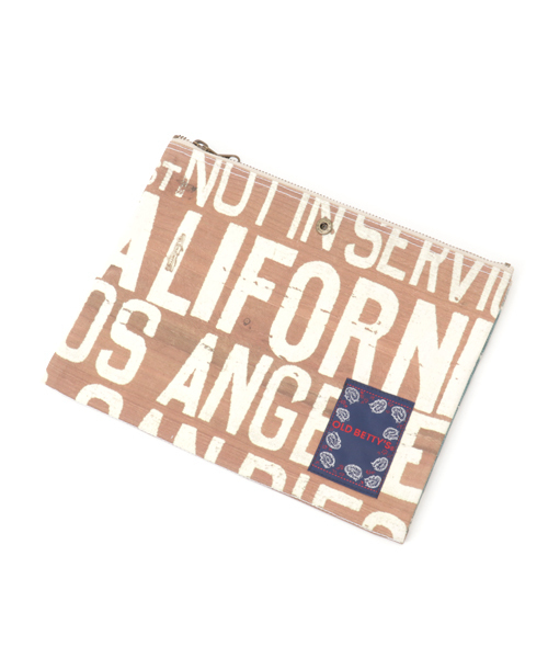 OLD BETTY'S（オールドベティーズ）の「W Face Canvas Clutch Pouch/ダブルフェイスキャンバスクラッチポーチ（クラッチバッグ・レディース・ウッド/マルチ・FREE）」の18枚目の写真