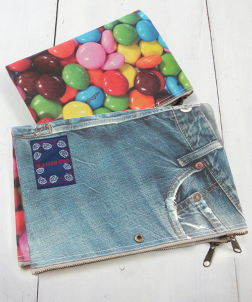 OLD BETTY'S（オールドベティーズ）の「W Face Canvas Clutch Pouch/ダブルフェイスキャンバスクラッチポーチ（クラッチバッグ・レディース・ウッド/マルチ・FREE）」の17枚目の写真