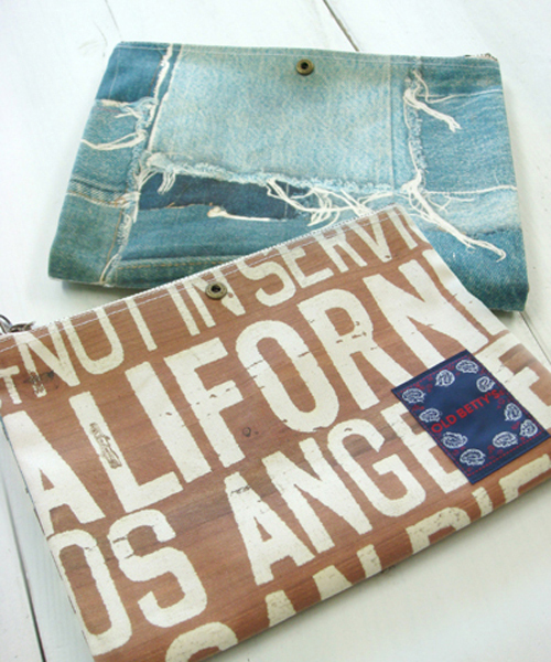 OLD BETTY'S（オールドベティーズ）の「W Face Canvas Clutch Pouch/ダブルフェイスキャンバスクラッチポーチ（クラッチバッグ・レディース・ウッド/マルチ・FREE）」の16枚目の写真