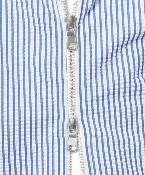 BEAUTY&YOUTH UNITED ARROWS（ビューティーアンドユースユナイテッドアローズ）の「BY シアサッカー フード パーカー ◆（パーカー・メンズ・コバルトブルー/ネイビー/ホワイト・X-LARGE/MEDIUM/LARGE/SMALL）」の12枚目の写真