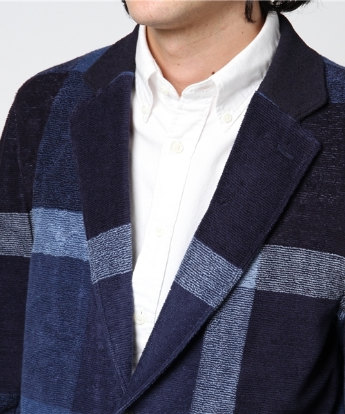 BLACK LABEL CRESTBRIDGE(ブラックレーベル・クレストブリッジ)の「ビックスケールクレストブリッジチェックパイルジャケット【COLLECTION LINE】(テーラードジャケット・メンズ・ブルー・M/L)」の5枚目の写真