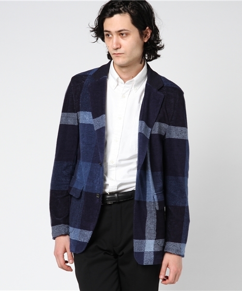 BLACK LABEL CRESTBRIDGE(ブラックレーベル・クレストブリッジ)の「ビックスケールクレストブリッジチェックパイルジャケット【COLLECTION LINE】(テーラードジャケット・メンズ・ブルー・M/L)」の8枚目の写真