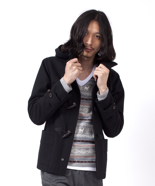 BEAUTY&YOUTH UNITED ARROWS（ビューティーアンドユースユナイテッドアローズ）の「by メルトン ダッフルコート ∴ ◆（ダッフルコート・メンズ・ブラック/ダークグレー・SMALL/MEDIUM/LARGE/X-LARGE）」の3枚目の写真