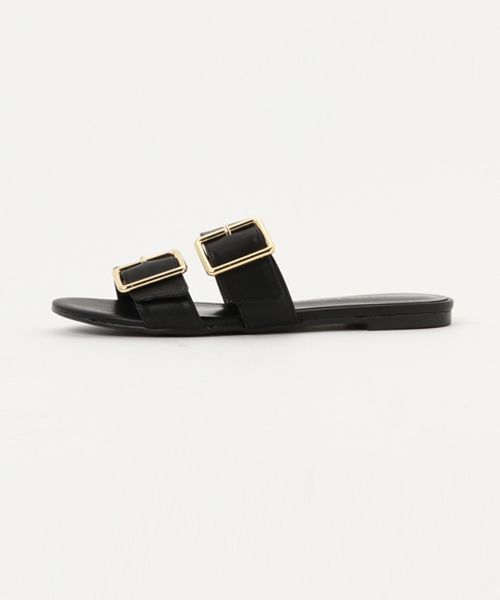 CHARLES & KEITH(チャールズ & キース)の「ダブルストラップフラット / DOUBLE-STRAP FLATS(サンダル・レディース・ゴールド/ブラック/ライトブラウン・24cm/23.5cm/22cm/24.5cm/23cm/22.5cm)」の4枚目の写真
