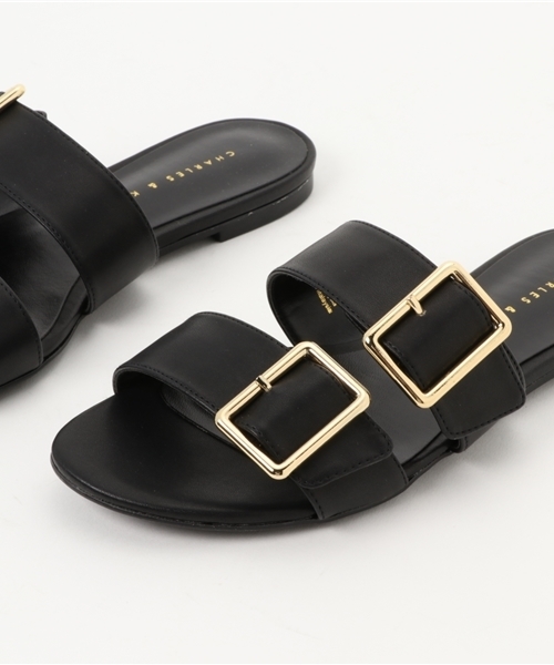 CHARLES & KEITH(チャールズ & キース)の「ダブルストラップフラット / DOUBLE-STRAP FLATS(サンダル・レディース・ゴールド/ブラック/ライトブラウン・24cm/23.5cm/22cm/24.5cm/23cm/22.5cm)」の7枚目の写真