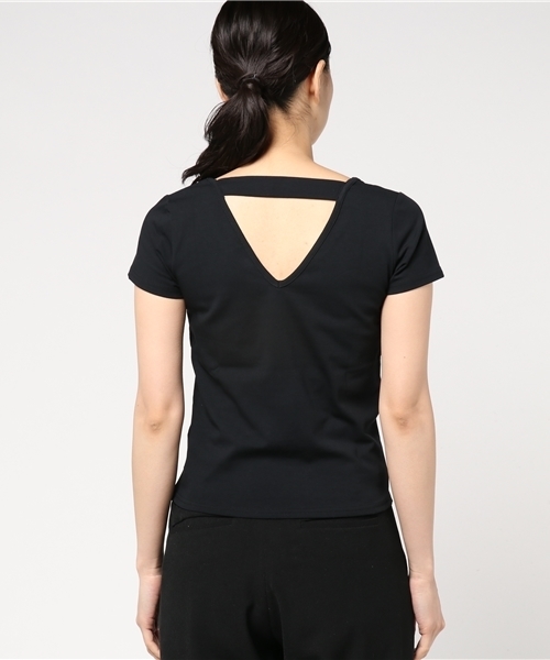 EGOIST(エゴイスト)の「両Vデザインsweat stainトップ (Tシャツ/カットソー・レディース・グレー/ブラック/ホワイト/ネイビー/オレンジ・FREE)」の11枚目の写真