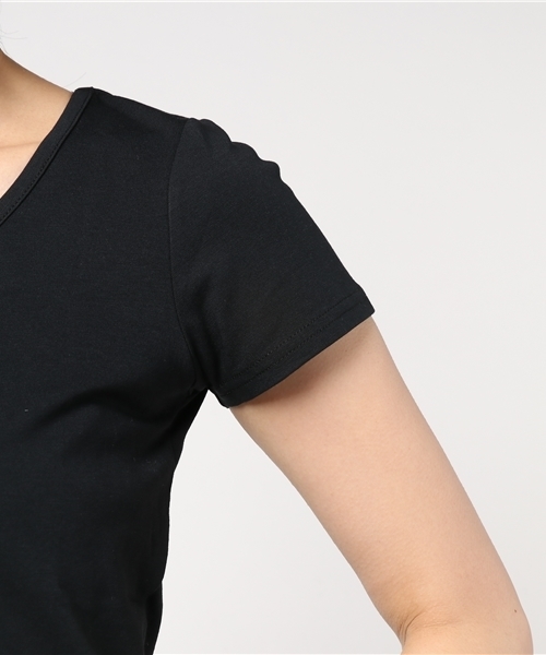 EGOIST(エゴイスト)の「両Vデザインsweat stainトップ (Tシャツ/カットソー・レディース・グレー/ブラック/ホワイト/ネイビー/オレンジ・FREE)」の13枚目の写真