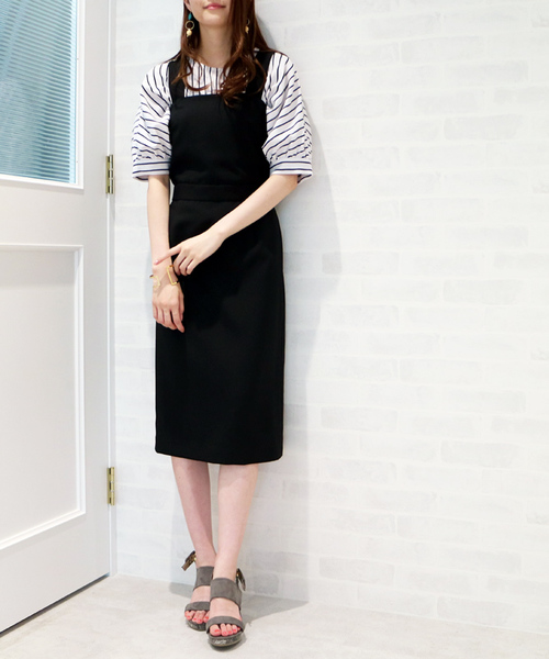 N.（N. Natural Beauty Basic）（エヌエヌナチュラルビューティーベーシック）の「２WAYビスチェストレートラインワンピース（ワンピース・レディース・ブルー/ブラック・MEDIUM）」の2枚目の写真