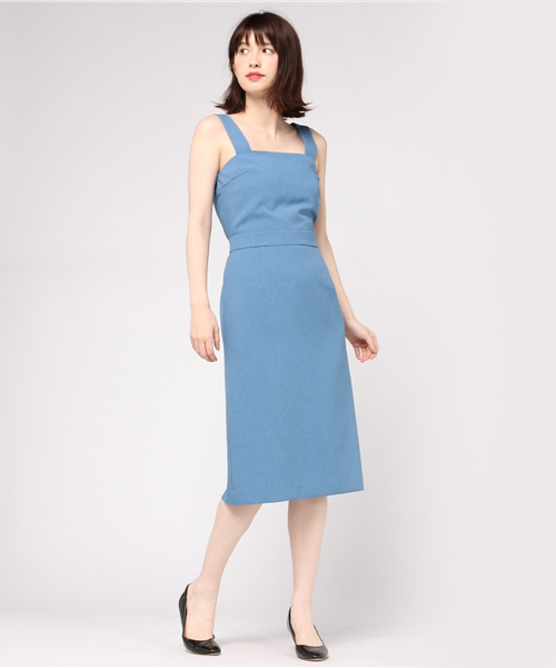 N.（N. Natural Beauty Basic）（エヌエヌナチュラルビューティーベーシック）の「２WAYビスチェストレートラインワンピース（ワンピース・レディース・ブルー/ブラック・MEDIUM）」の14枚目の写真