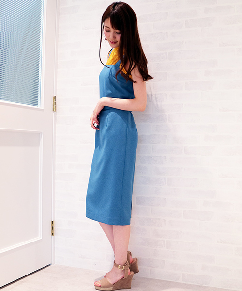 N.（N. Natural Beauty Basic）（エヌエヌナチュラルビューティーベーシック）の「２WAYビスチェストレートラインワンピース（ワンピース・レディース・ブルー/ブラック・MEDIUM）」の16枚目の写真