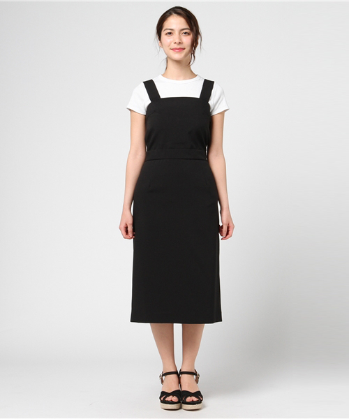 N.（N. Natural Beauty Basic）（エヌエヌナチュラルビューティーベーシック）の「２WAYビスチェストレートラインワンピース（ワンピース・レディース・ブルー/ブラック・MEDIUM）」の3枚目の写真