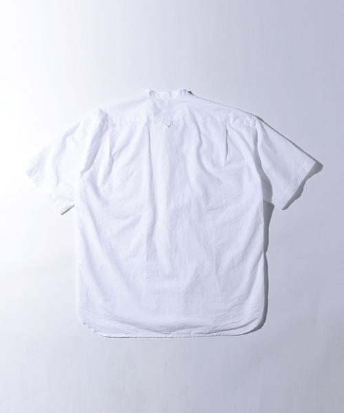 MHL.（エムエイチエル）の「＜MHL.＞ 16 POP N/C SSL/シャツ ◆（シャツ/ブラウス・メンズ・ホワイト/ネイビー・LARGE/MEDIUM）」の6枚目の写真