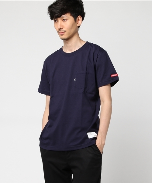 GRANDE FOOTBALL PRODUCTS(グランデフットボールプロダクツ)の「【GRANDE/グランデ】gfp EMBROID POCKET Tシャツ(Tシャツ/カットソー・メンズ・ヘザーグレー/ホワイト/ネイビー/ブラック・L/S/M/XL)」の4枚目の写真