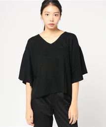 earth music&ecology | ハーフミラノフレアースリーブニットプルオーバー(ニット/セーター)