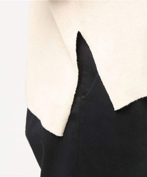 earth music&ecology（アースミュージックアンドエコロジー）の「ハーフミラノフレアースリーブニットプルオーバー（ニット/セーター・レディース・ブラック/ダークグリーン/ネイビー/グレー/アイボリー/キャメル・FREE）」の12枚目の写真