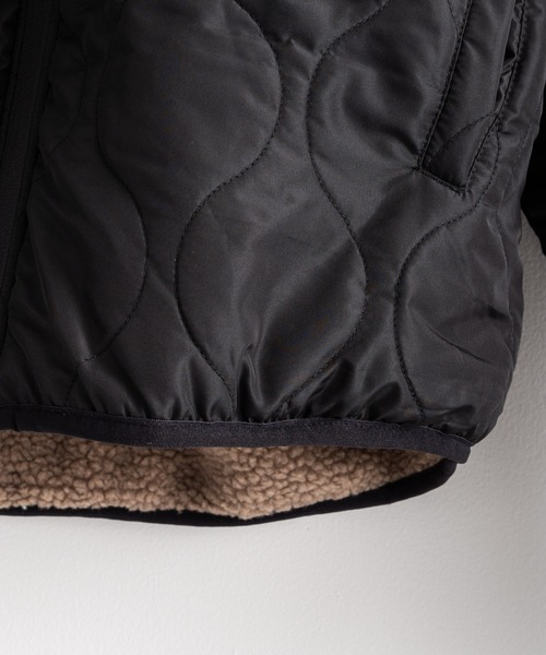 Rocky Monroe（ロッキーモンロー）の「オーバーサイズ フリースボアジャケット リバーシブルブルゾン（ブルゾン・レディース・ブラック/チャコール/グレー/ネイビー/ベージュ/アイボリー/パープル/ブラック×ホワイト・L/XL/M/S）」の20枚目の写真