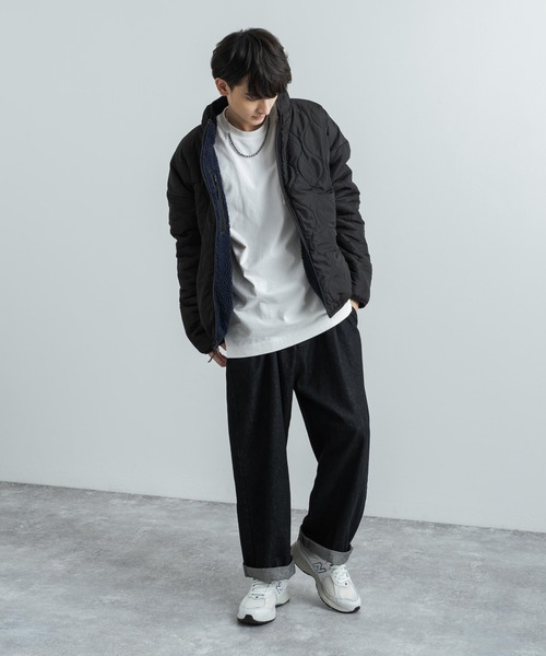 刺繍入 ボア ブルゾン ジャケット オーバーサイズ セール50%OFF】ワンフォークロージング 1111clothing