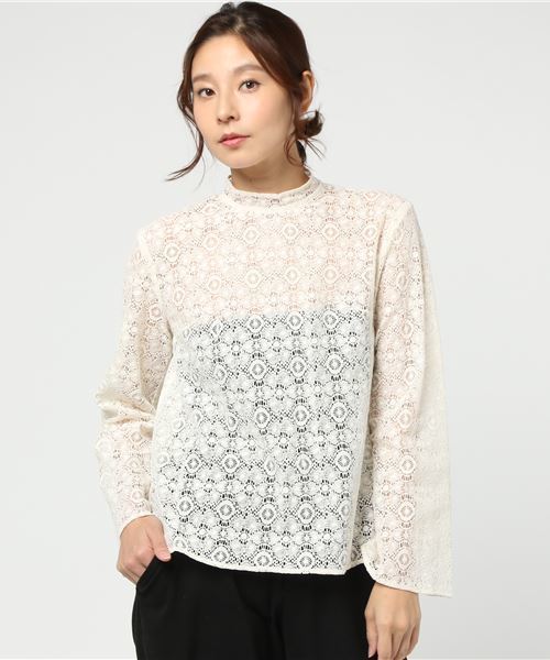 FRAMeWORK(フレームワーク)の「レーススタンドカラーブラウス◆(シャツ/ブラウス・レディース・ホワイト・FREE)」の10枚目の写真