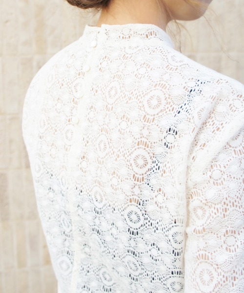 FRAMeWORK(フレームワーク)の「レーススタンドカラーブラウス◆(シャツ/ブラウス・レディース・ホワイト・FREE)」の5枚目の写真