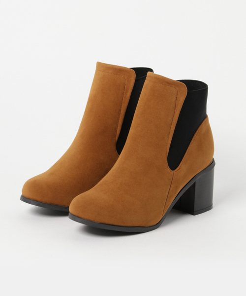 KOBE LETTUCE(コウベレタス)の「バックゴアデザインショートブーツ(ブーツ・レディース・ブラック/ベージュ/ブラウン/ブラック系その他/キャメル・LL/S/M/L)」の5枚目の写真