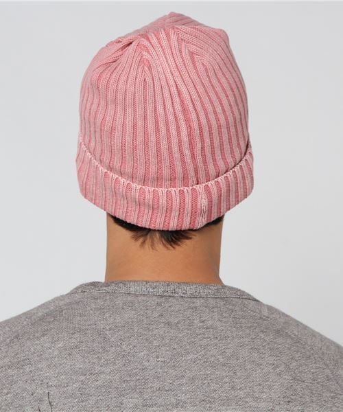 STYLEBLOCK（スタイルブロック）の「カラーフェードリブ編みワッチキャップ（ニットキャップ/ビーニー・メンズ・ベージュ/ピンク/ブルー/チャコール・FREE）」の5枚目の写真