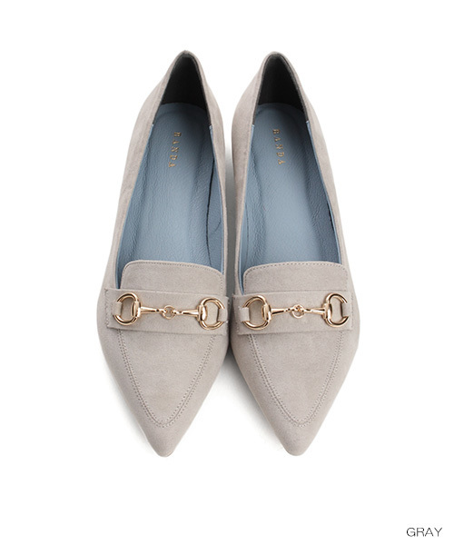 RANDA（ランダ）の「ポインテッドトゥビットローファー（ローファー・レディース・ブラック/ベージュ/グレー/グレー系その他/ワイン/ブルー/シルバー・LL/SS/S/M/L）」の3枚目の写真