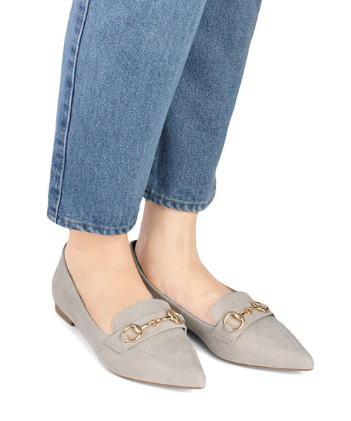 RANDA（ランダ）の「ポインテッドトゥビットローファー（ローファー・レディース・ブラック/ベージュ/グレー/グレー系その他/ワイン/ブルー/シルバー・LL/SS/S/M/L）」の8枚目の写真