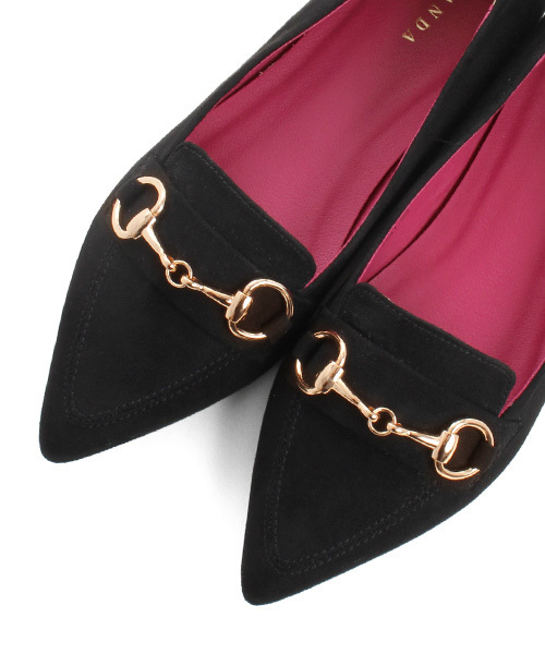 RANDA（ランダ）の「ポインテッドトゥビットローファー（ローファー・レディース・ブラック/ベージュ/グレー/グレー系その他/ワイン/ブルー/シルバー・LL/SS/S/M/L）」の9枚目の写真