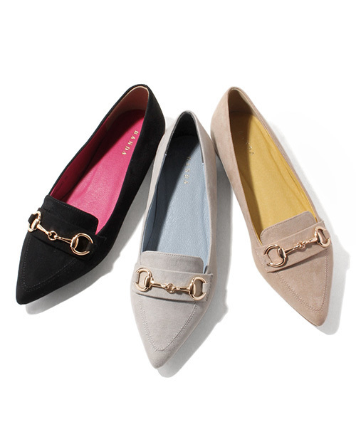 RANDA（ランダ）の「ポインテッドトゥビットローファー（ローファー・レディース・ブラック/ベージュ/グレー/グレー系その他/ワイン/ブルー/シルバー・LL/SS/S/M/L）」の13枚目の写真