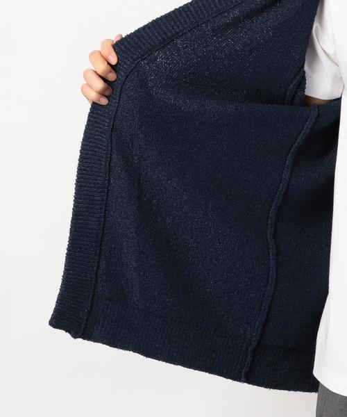 green label relaxing（グリーンレーベルリラクシング）の「SC ブークレムジイージー カーディガン ◆（カーディガン/ボレロ・メンズ・ブラック/ネイビー/ターコイズブルー・S/M/L）」の21枚目の写真