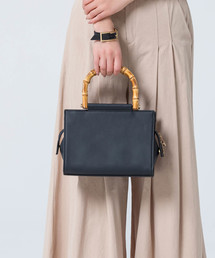 Edit Sheen | バンブーハンドルスクエアバッグ(ハンドバッグ)