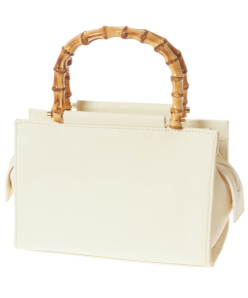 Edit Sheen（エディットシーン）の「バンブーハンドルスクエアバッグ（ハンドバッグ・レディース・ブラック/オフホワイト・FREE）」の12枚目の写真