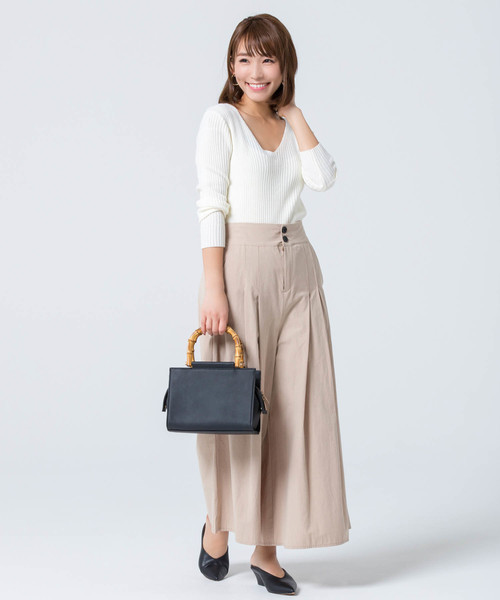 Edit Sheen（エディットシーン）の「バンブーハンドルスクエアバッグ（ハンドバッグ・レディース・ブラック/オフホワイト・FREE）」の15枚目の写真