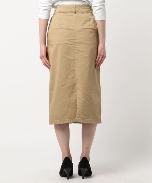 NOLLEY’S（ノーリーズ）の「チノストレッチタイトスカート[CanCam掲載]（スカート・レディース・ベージュ/オリーブ・34/36/38）」の3枚目の写真