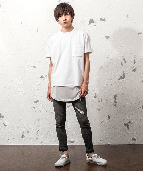 MinoriTY（マイノリティ）の「ストレッチクラッシュスキニーデニムパンツ ジーンズ メンズ ボトムス（その他パンツ・メンズ・ブラック/グレー/サックスブルー/インディゴブルー・S/M/L/XL）」の5枚目の写真