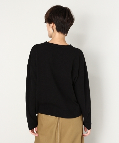 LOWRYS FARM（ローリーズファーム）の「ファンクションＶネック　805084（ニット/セーター・レディース・ブラック/ブラック×ホワイト/グレー/ブラウン/オフホワイト・MEDIUM/LARGE）」の7枚目の写真