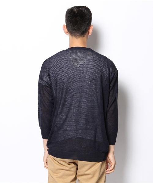 WHO'S WHO gallery（フーズフーギャラリー）の「麻レーヨンブレストカーデ（カーディガン/ボレロ・メンズ・ライトグレー/ブルー/チャコールグレー・MEDIUM/LARGE）」の12枚目の写真