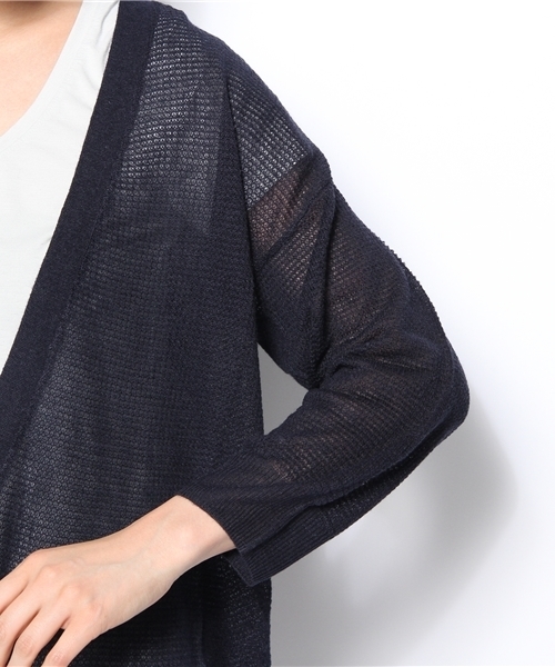 WHO'S WHO gallery（フーズフーギャラリー）の「麻レーヨンブレストカーデ（カーディガン/ボレロ・メンズ・ライトグレー/ブルー/チャコールグレー・MEDIUM/LARGE）」の6枚目の写真
