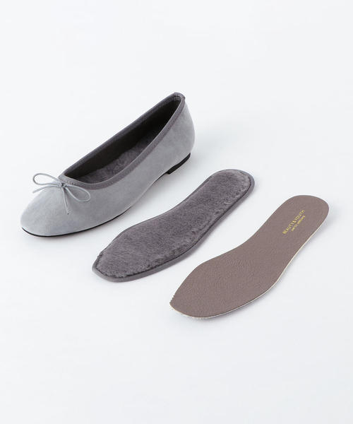 BEAUTY&YOUTH UNITED ARROWS（ビューティーアンドユースユナイテッドアローズ）の「BY スエードボア バレエシューズ -2WAY- ◆（バレエシューズ・レディース・グレー/ブラック/ブラウン・38h/37/36h/38/36/37h）」の6枚目の写真