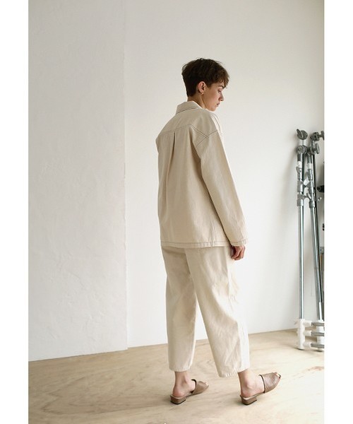 TODAYFUL（トゥデイフル）の「ステンカラーツイルジャケット（テーラードジャケット・レディース・キナリ/カーキ・36inch/38inch）」の7枚目の写真