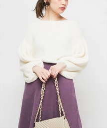 natural couture | ちょびフェザー横リブニット(ニット/セーター)