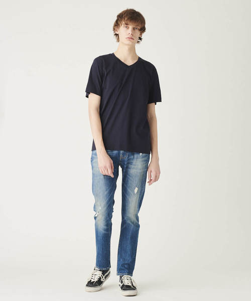 Calvin Klein Jeans(カルヴァンクラインジーンズ)の「スリム T シャツ(Tシャツ/カットソー・メンズ・ホワイト/ブラック/ネイビー・S/M/L/XL)」の4枚目の写真
