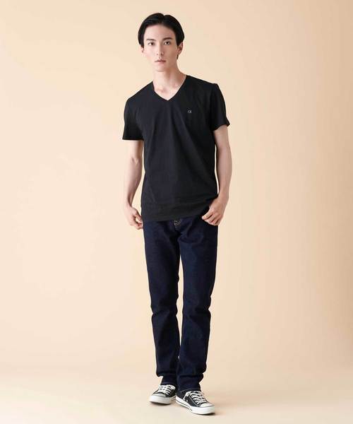 Calvin Klein Jeans(カルヴァンクラインジーンズ)の「スリム T シャツ(Tシャツ/カットソー・メンズ・ホワイト/ブラック/ネイビー・S/M/L/XL)」の7枚目の写真