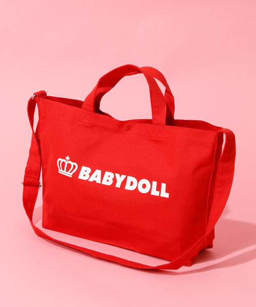 BABYDOLL(ベビードール)の「A4サイズ対応 2way王冠ロゴトートバッグ 1845(ショルダーバッグ)」|レッド