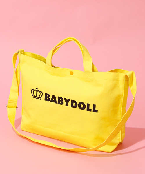 BABYDOLL(ベビードール)の「A4サイズ対応 2way王冠ロゴトートバッグ 1845(ショルダーバッグ)」|イエロー
