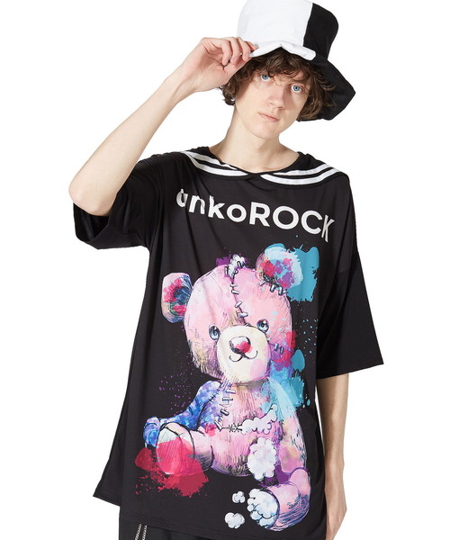ankoROCK（アンコロック）の「ロゴテディベアラインセーラーＴシャツ -メガビッグ-（Tシャツ/カットソー・レディース・A・ONE SIZE）」の13枚目の写真