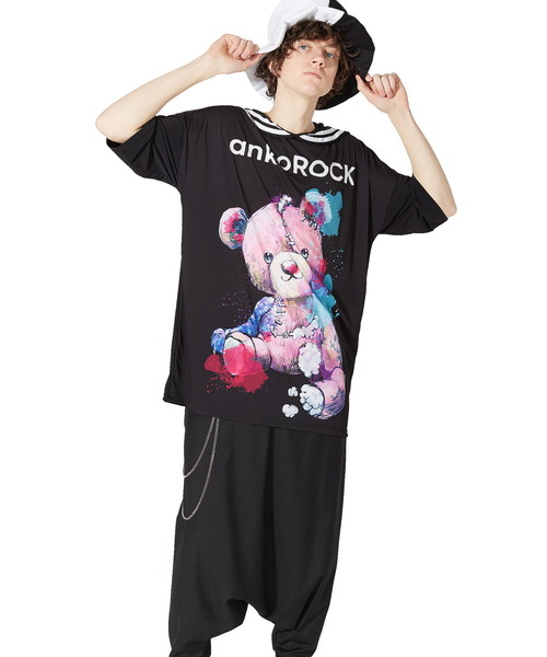 ankoROCK（アンコロック）の「ロゴテディベアラインセーラーＴシャツ -メガビッグ-（Tシャツ/カットソー・レディース・A・ONE SIZE）」の11枚目の写真
