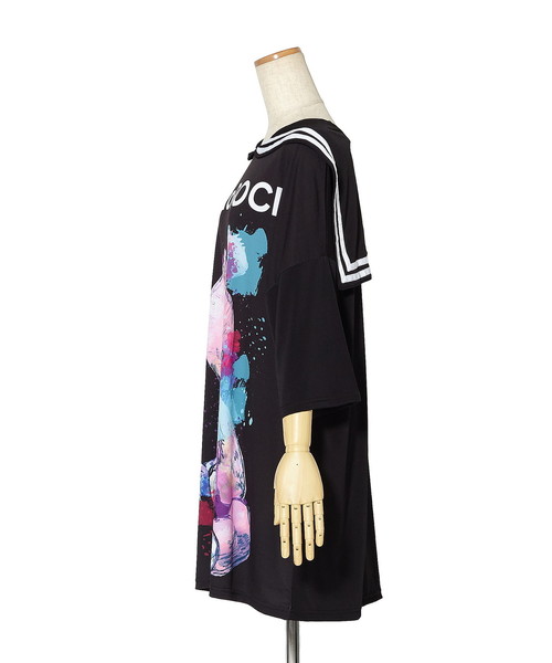ankoROCK（アンコロック）の「ロゴテディベアラインセーラーＴシャツ -メガビッグ-（Tシャツ/カットソー・レディース・A・ONE SIZE）」の4枚目の写真