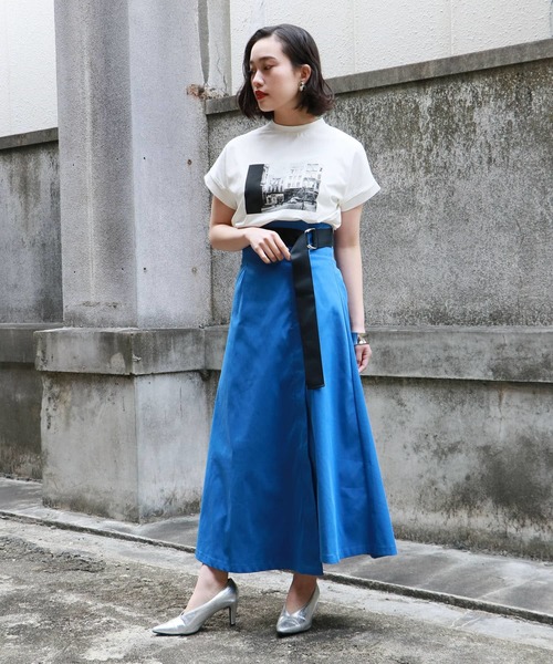 &g'aime（アンジェム）の「【&g'aime】テープベルトロングスカート（スカート・レディース・ベージュ/ネイビー/イエロー/ブルー・FREE）」の13枚目の写真