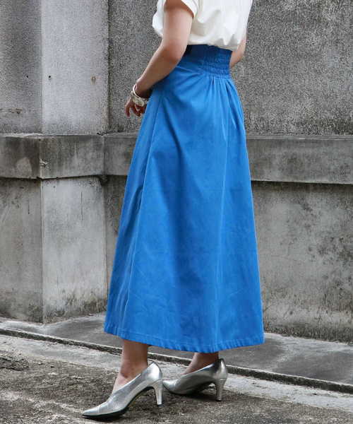 &g'aime（アンジェム）の「【&g'aime】テープベルトロングスカート（スカート・レディース・ベージュ/ネイビー/イエロー/ブルー・FREE）」の15枚目の写真